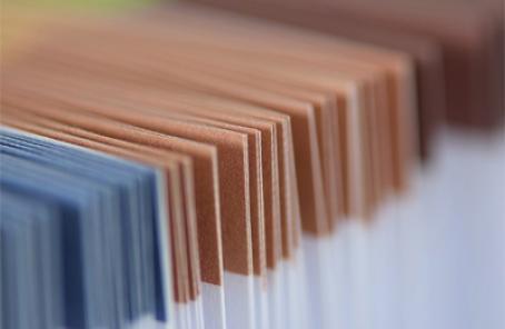 Stock image of file folders